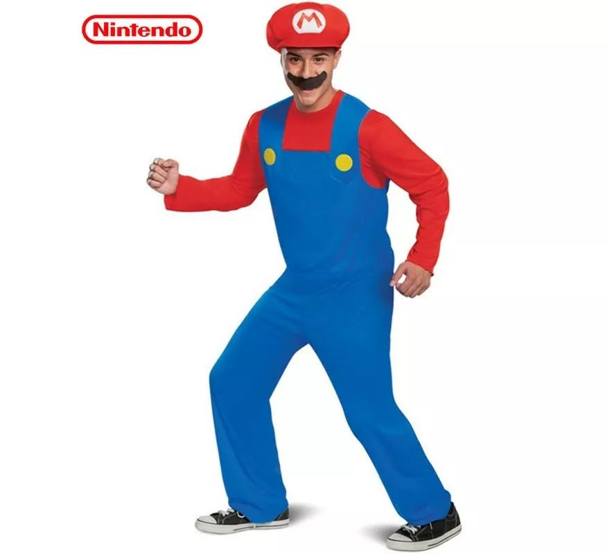 Translation missing: es.Disfraz de Mario Nintendo Super Mario Brothers clásico para hombre
