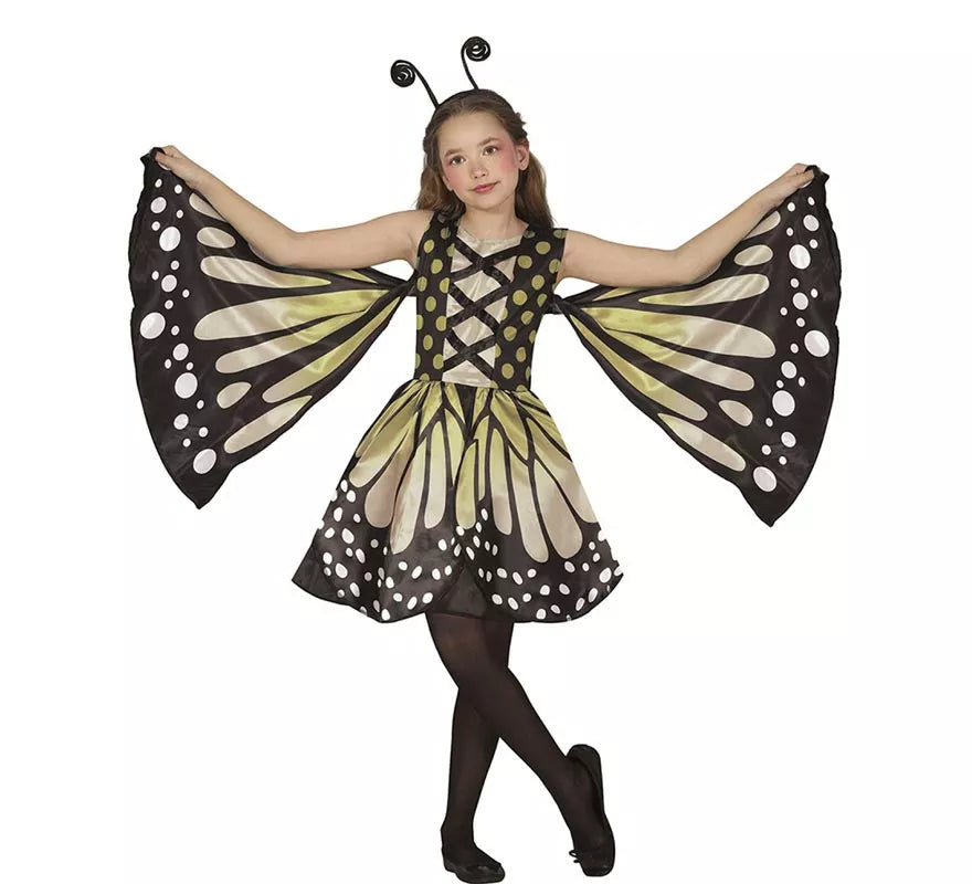 Translation missing: es.Disfraz de Mariposa amarilla con lunares para niña