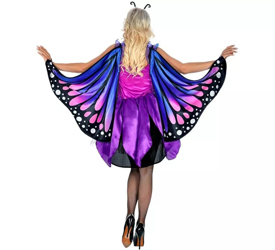 Translation missing: es.Disfraz de Mariposa azul con Alas para mujer