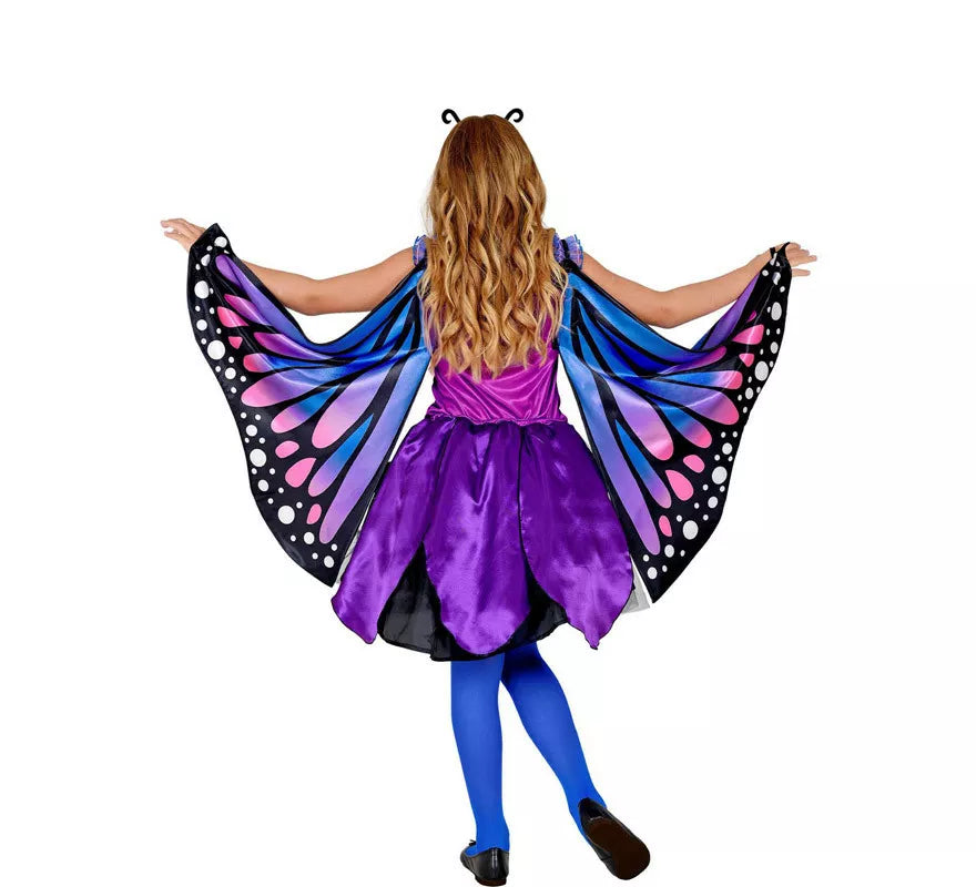 Translation missing: es.Disfraz de Mariposa Azul con Alas para niña