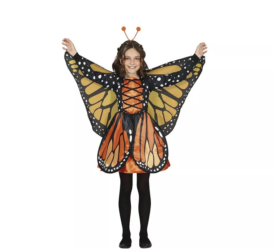Translation missing: es.Disfraz de Mariposa Naranja con detalles para niña