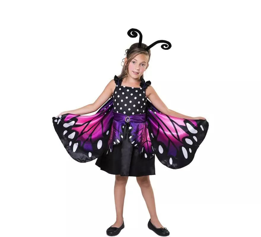 Disfraz de Mariposa rosa y morada para niña
