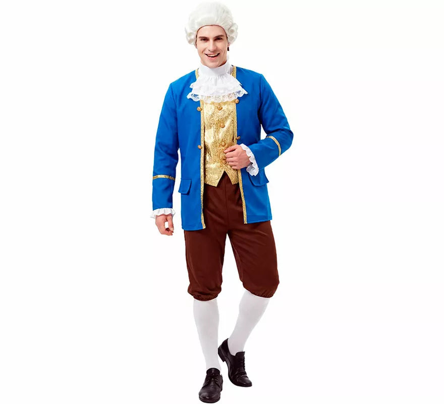 Disfraz de Marqués de Época azul para hombre