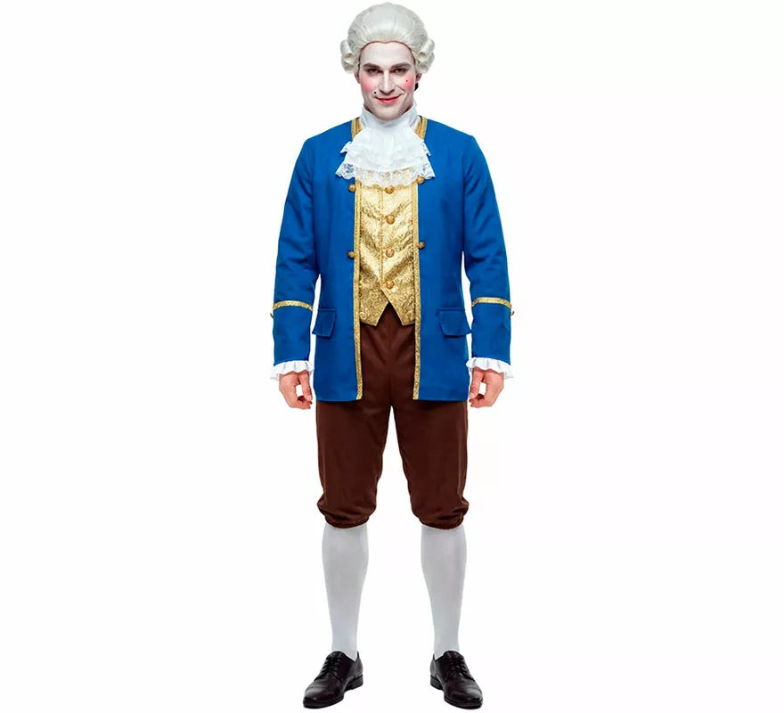 Disfraz de Marqués de Época azul para hombre
