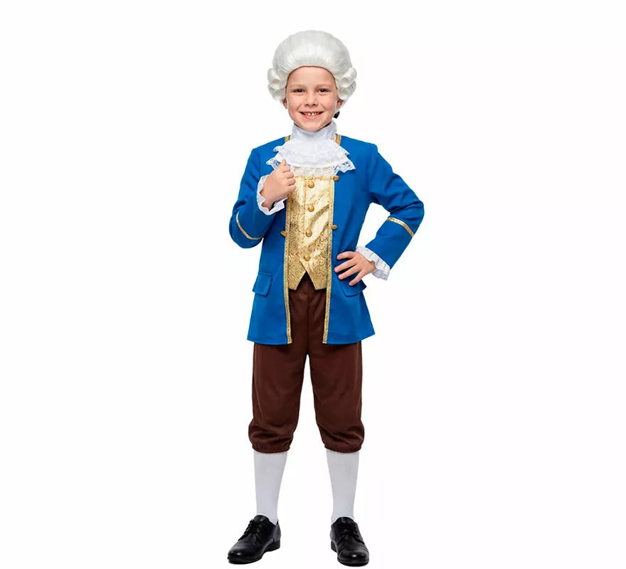 Translation missing: es.Disfraz de Marqués de Época azul para niño