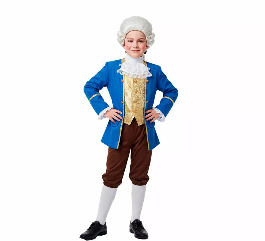 Translation missing: es.Disfraz de Marqués de Época azul para niño