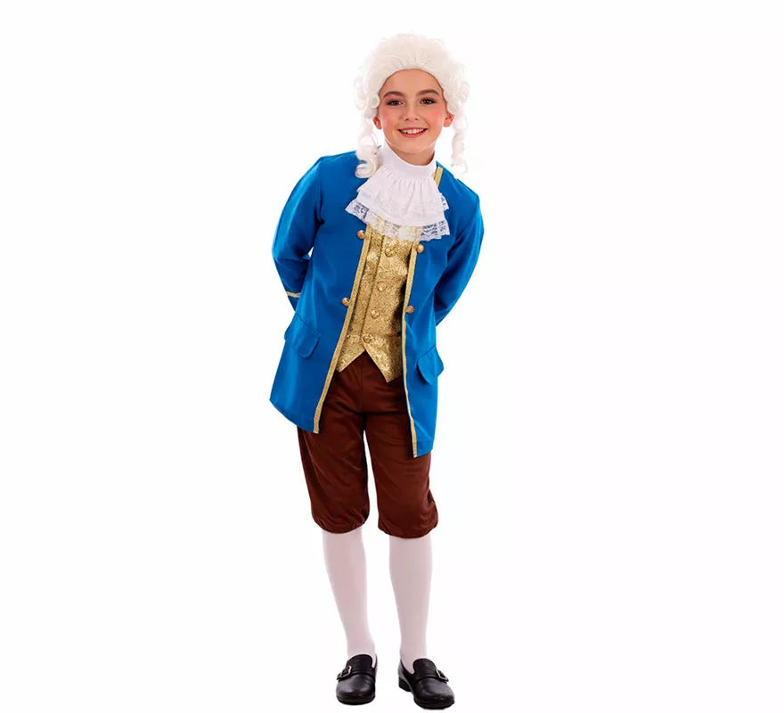 Translation missing: es.Disfraz de Marqués de Época azul para niño