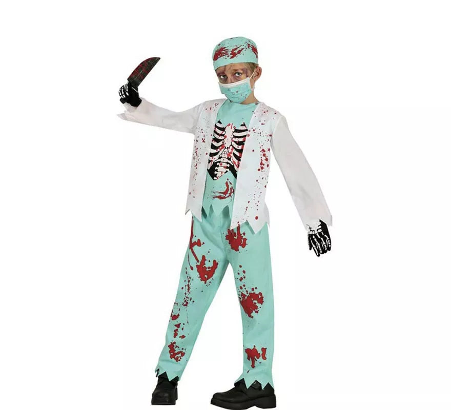 Translation missing: es.Disfraz de Médico Esqueleto Zombie para niños