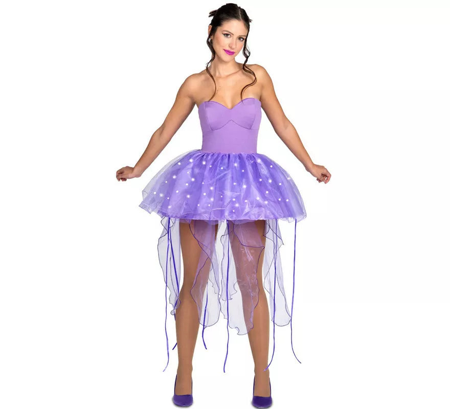 Disfraz de Medusa Morada con tentáculos para mujer