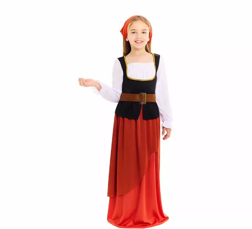 Translation missing: es.Disfraz de Mesonera Medieval para niña