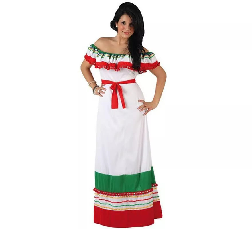 Translation missing: es.Disfraz de Mexicana Tricolor para mujer