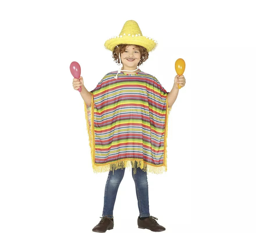 Translation missing: es.Disfraz de Mexicano a rayas para niños
