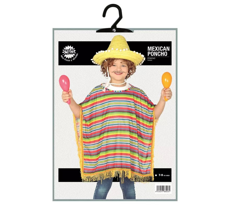 Translation missing: es.Disfraz de Mexicano a rayas para niños