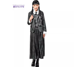 Disfraz de Miércoles Escolar de La Familia Addams para mujer