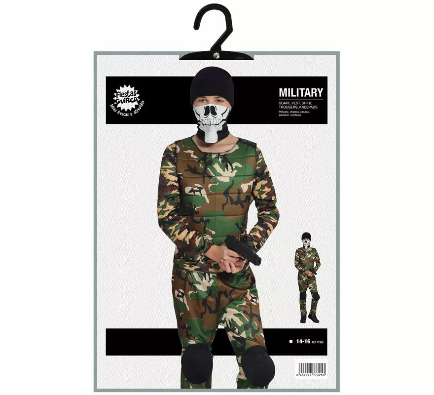 Disfraz de Militar de Camuflaje para adolescente