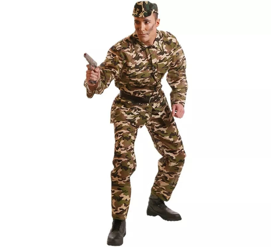 Translation missing: es.Disfraz de Militar de camuflaje para hombre