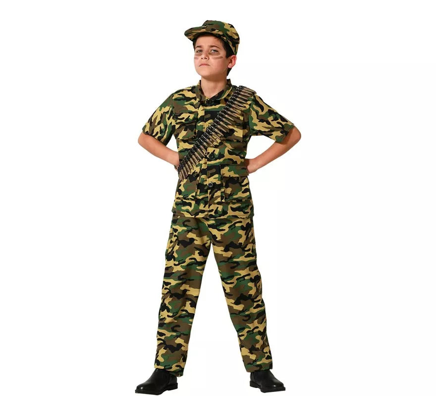 Translation missing: es.Disfraz de Militar traje camuflado para niño
