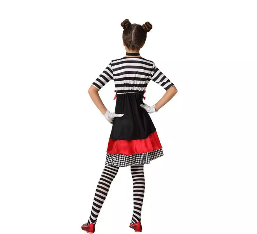 Translation missing: es.Disfraz de Mimo con Vestido para niña