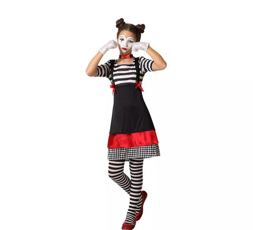 Translation missing: es.Disfraz de Mimo con Vestido para niña