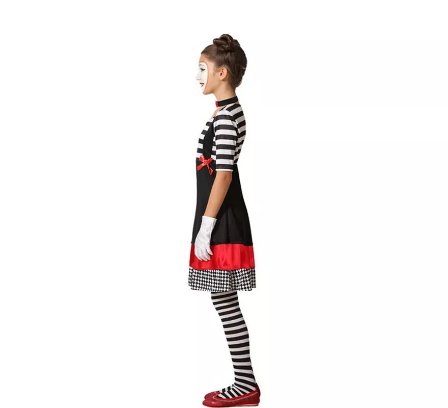 Translation missing: es.Disfraz de Mimo con Vestido para niña