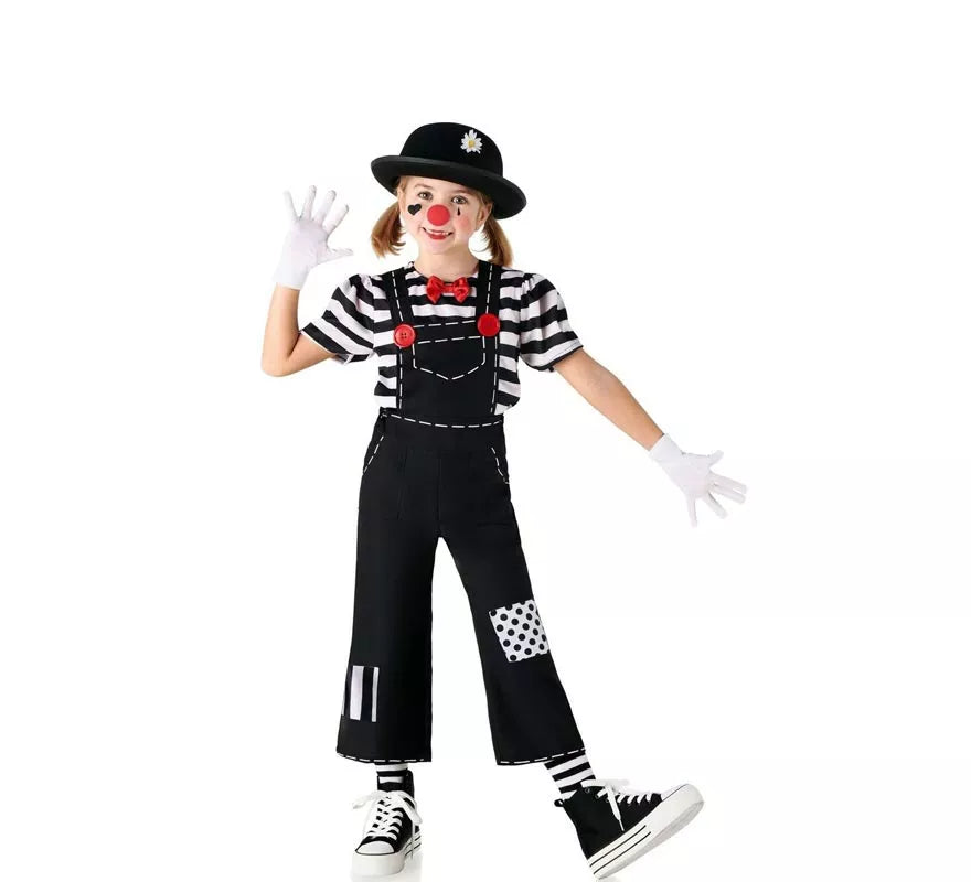 Translation missing: es.Disfraz de Mimo divertido a rayas para niños