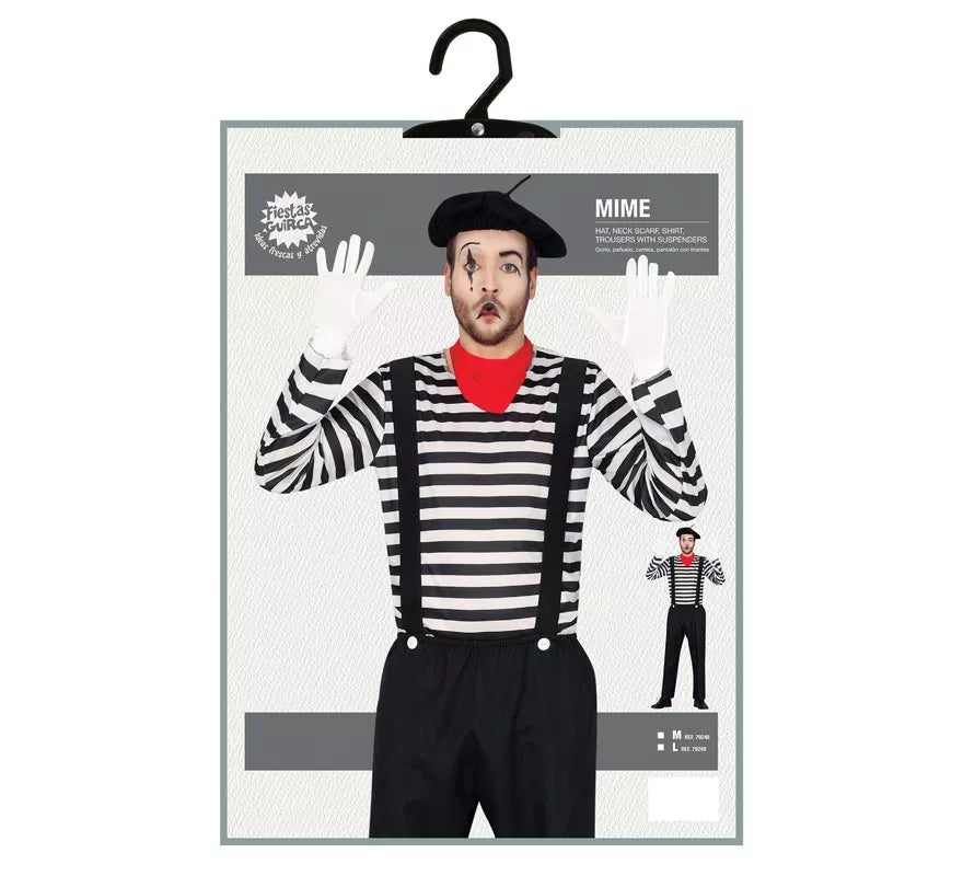 Translation missing: es.Disfraz de Mimo Parisino para hombre