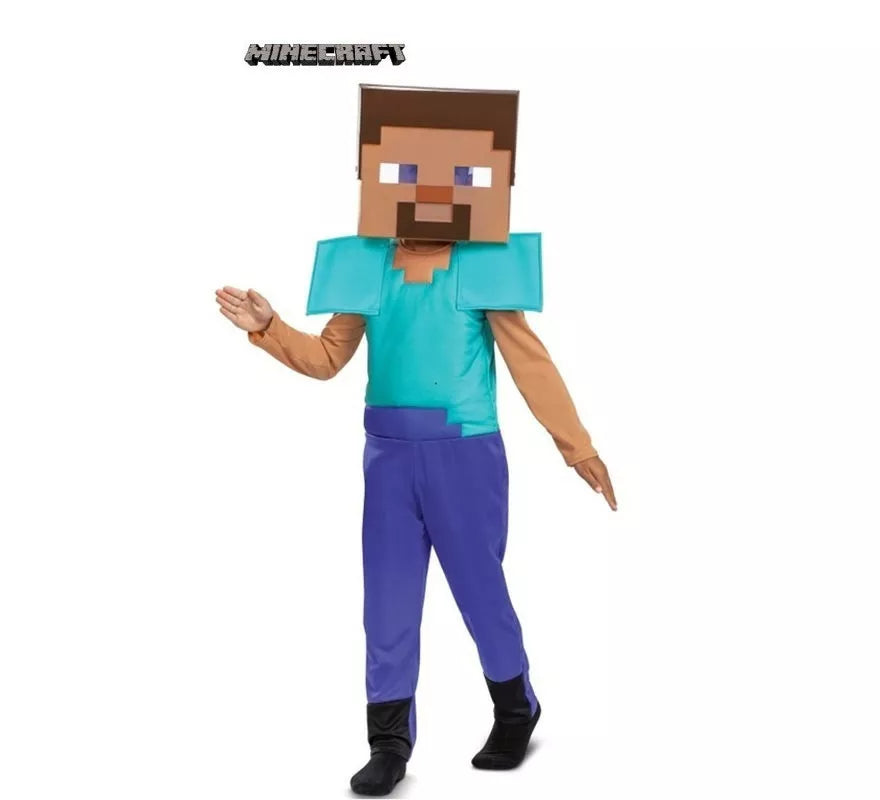 Translation missing: es.Disfraz de Minecraft Steve Lujo para niño