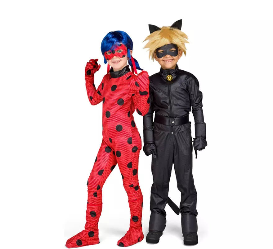 Translation missing: es.Disfraz de Miraculous Ladybug con peluca para niña