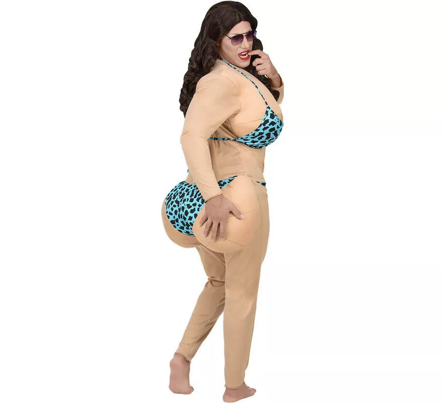 Translation missing: es.Disfraz de Miss Bikini Acolchado para hombre