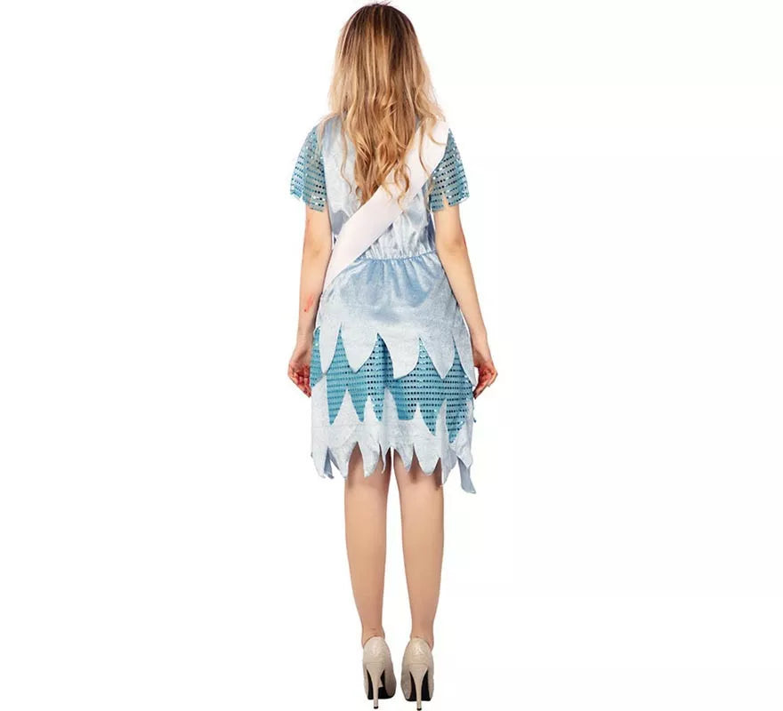 Translation missing: es.Disfraz de Miss Zombie vestido azul para mujer