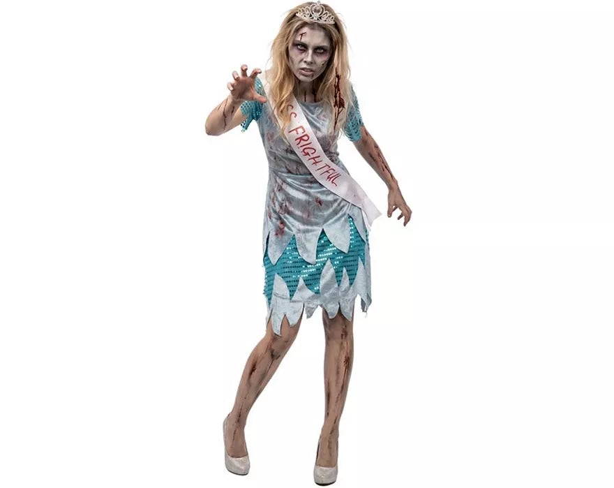 Translation missing: es.Disfraz de Miss Zombie vestido azul para mujer