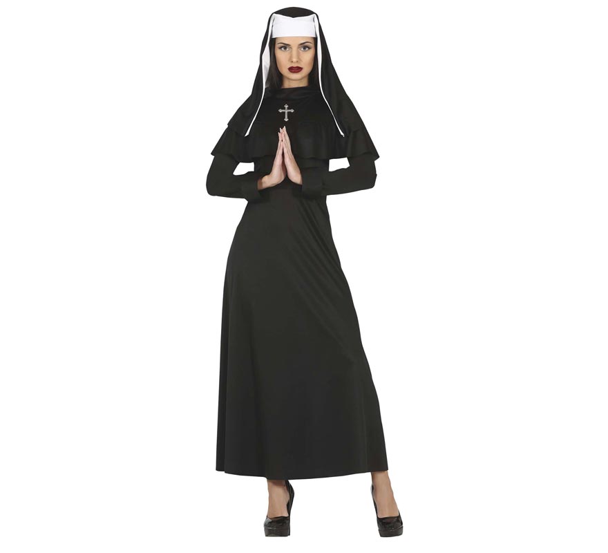 Translation missing: es.Disfraz de Monja Gótica con túnica negra para mujer