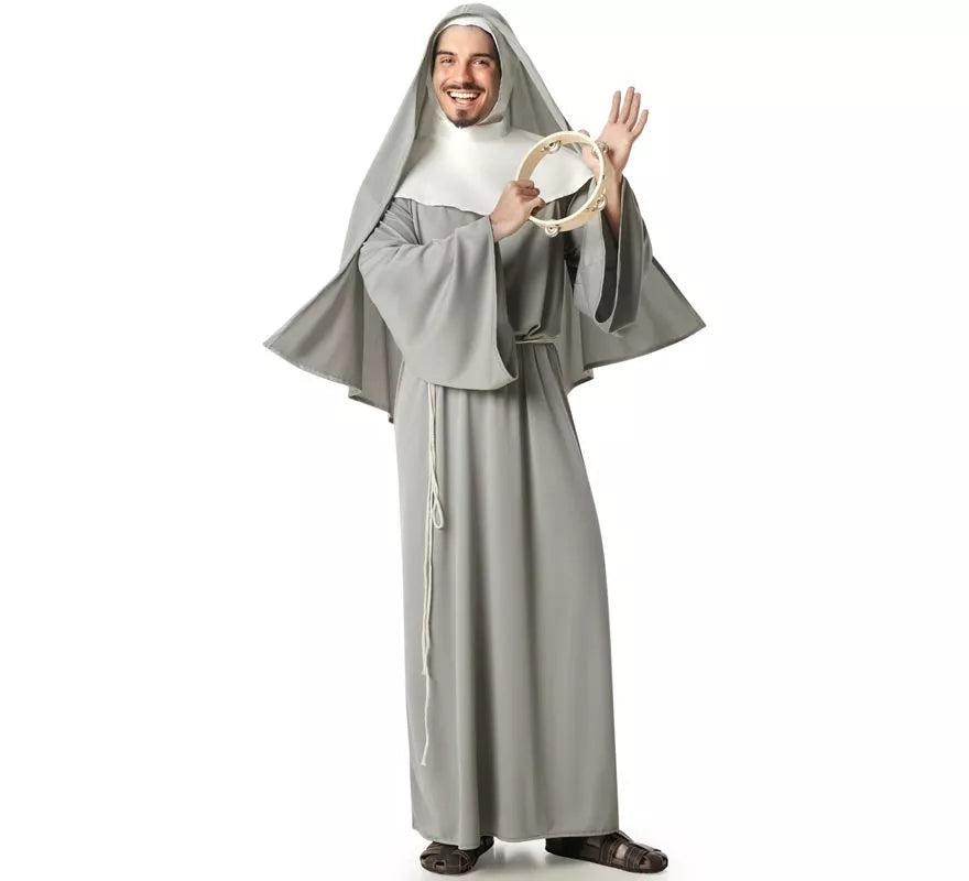 Translation missing: es.Disfraz de Monja gris para hombre