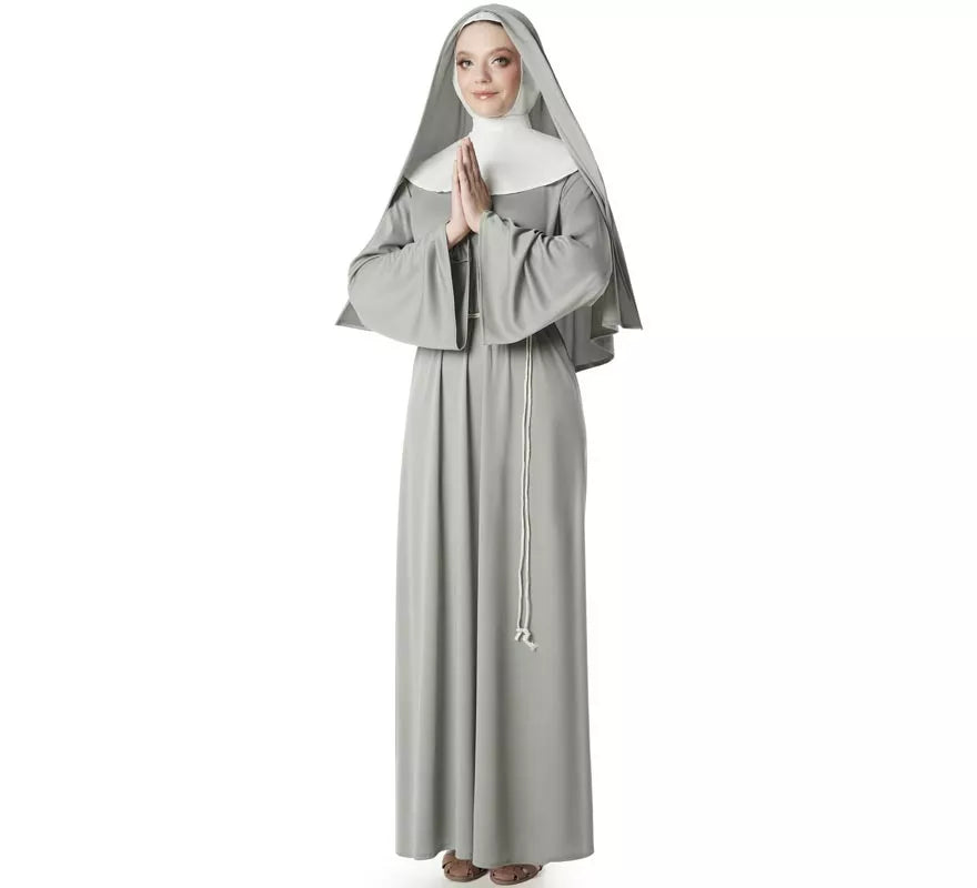 Translation missing: es.Disfraz de Monja gris para mujer