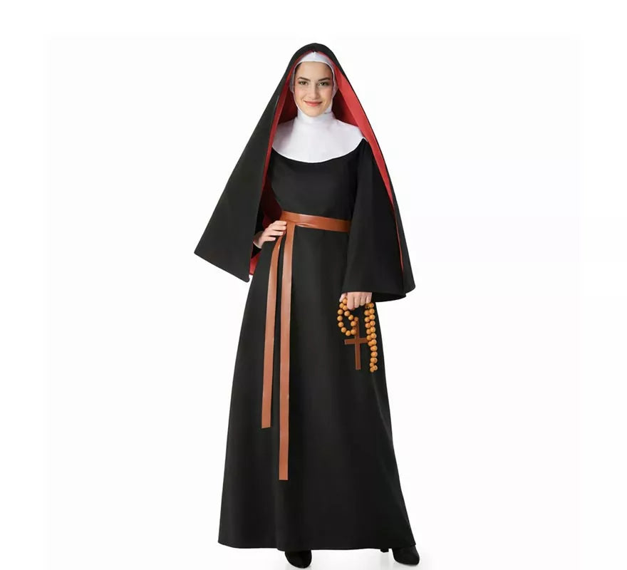 Translation missing: es.Disfraz de Monja negro para mujer