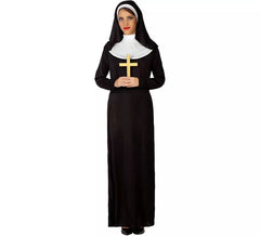 Disfraz de Monja negro para mujer