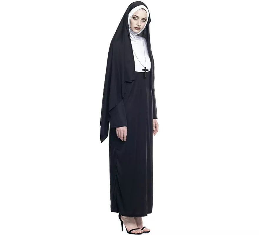 Translation missing: es.Disfraz de Monja Negro para mujer
