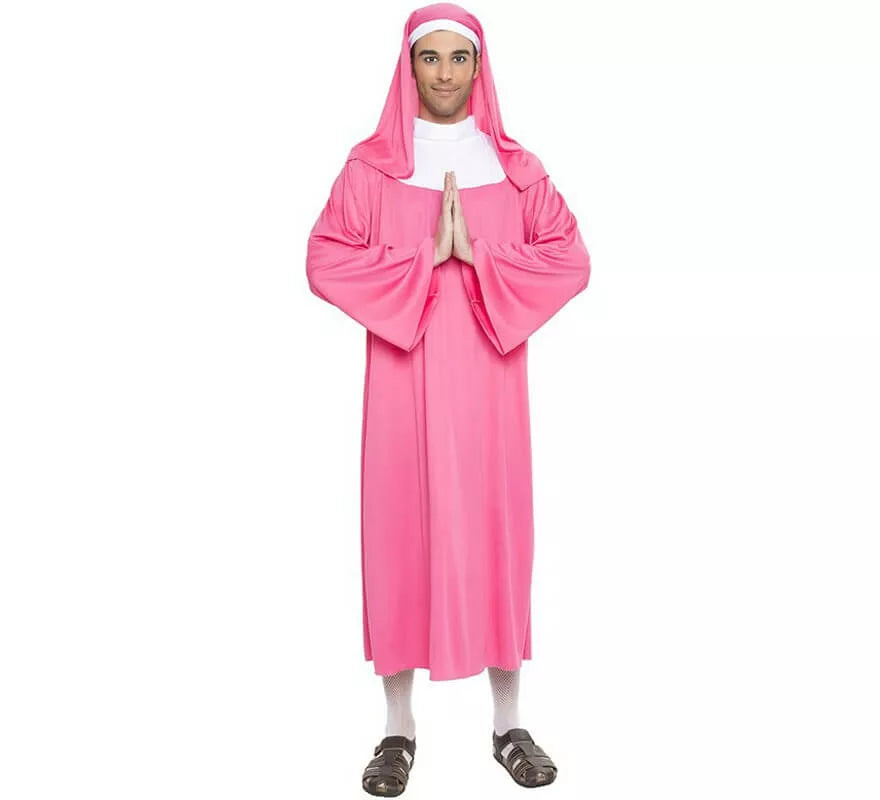 Translation missing: es.Disfraz de Monja Rosa para hombre