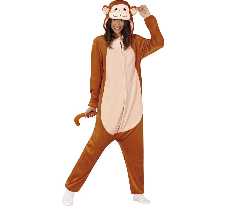 Disfraz de Mono Marrón Pijama para mujer