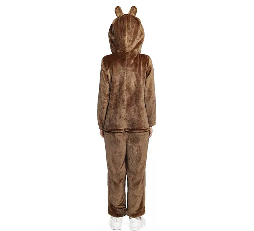 Disfraz de Monstruo Lulú marrón para niños