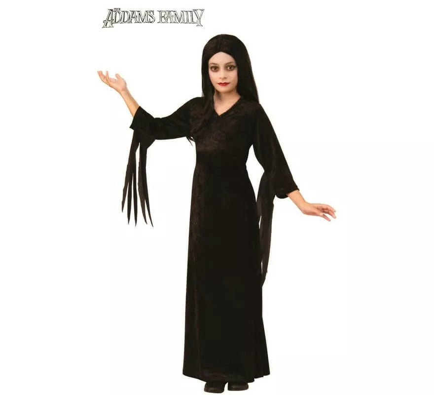 Translation missing: es.Disfraz de Morticia de la Familia Addams para niña