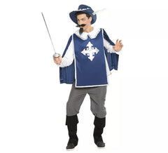 Disfraz de Mosquetero Azul para hombre