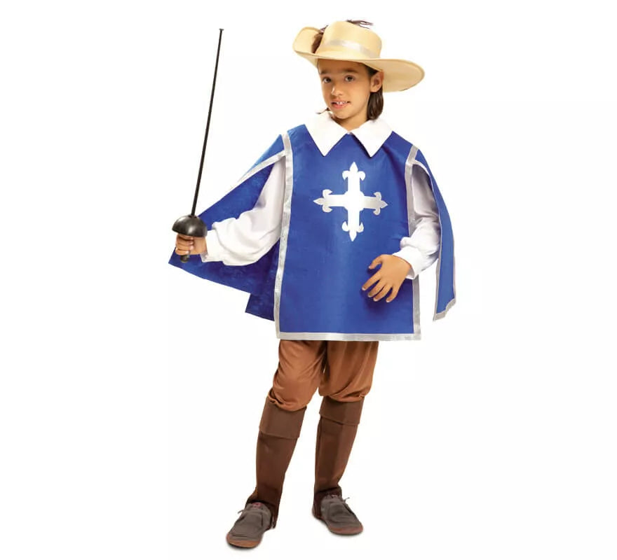Translation missing: es.Disfraz de Mosquetero azul para niño