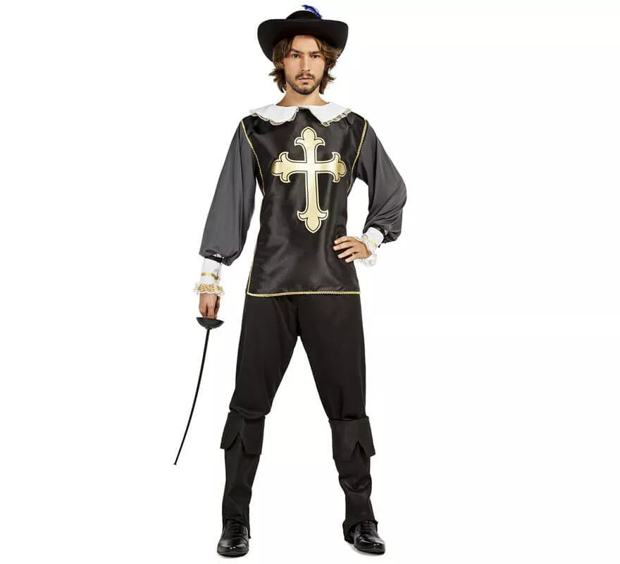 Translation missing: es.Disfraz de Mosquetero Negro para hombre