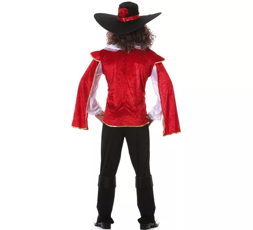 Translation missing: es.Disfraz de Mosquetero rojo para hombre