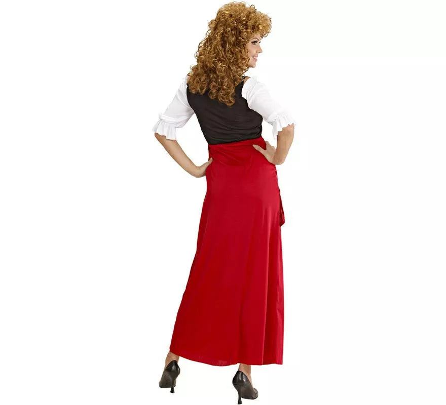 Translation missing: es.Disfraz de Moza de Taberna rojo y negro para mujer