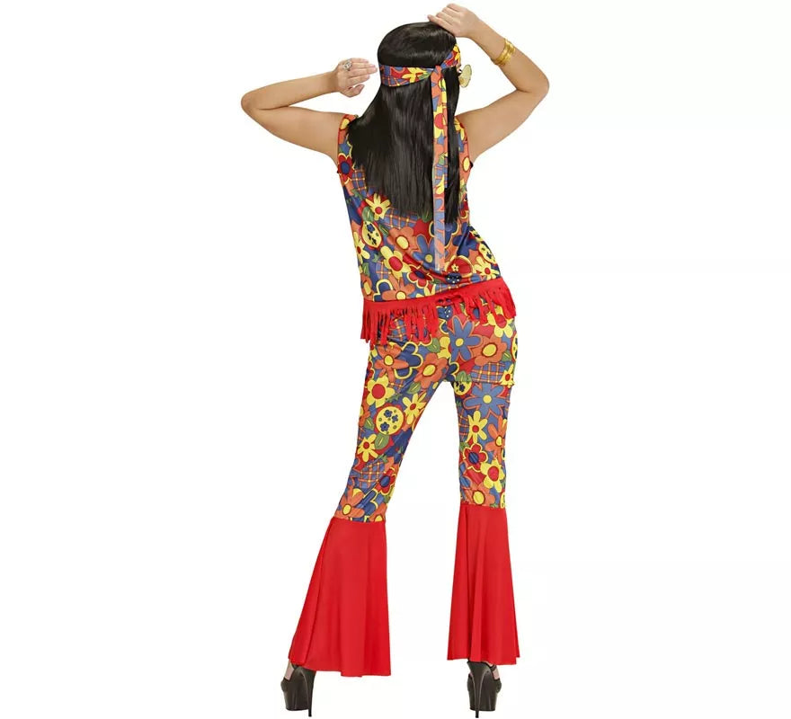 Translation missing: es.Disfraz de Mujer Hippie con cinta y medallón para mujer