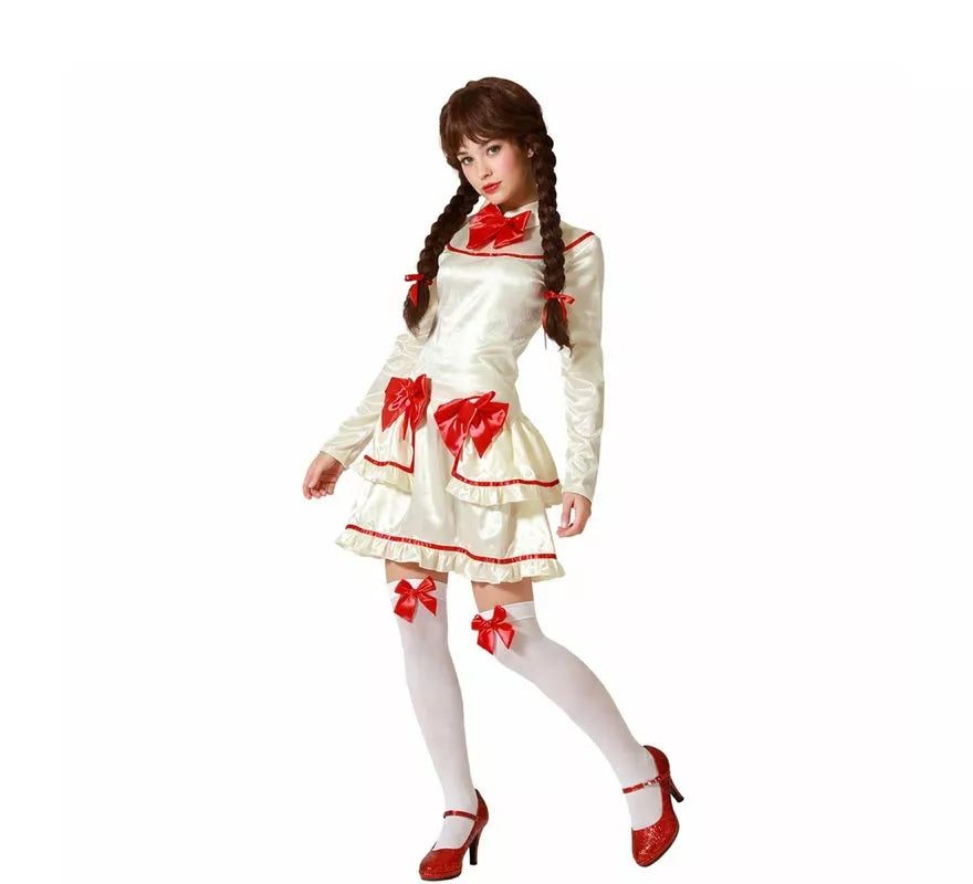Translation missing: es.Disfraz de Muñeca de Porcelana Beige para mujer