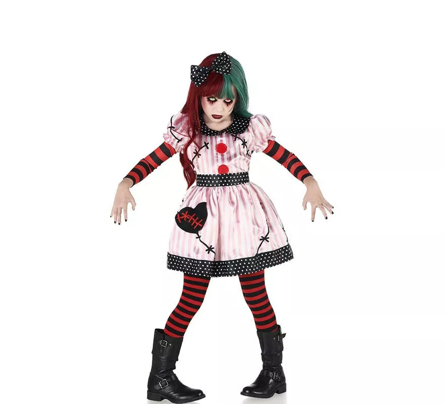 Translation missing: es.Disfraz de Muñeca de Trapo siniestra para niña