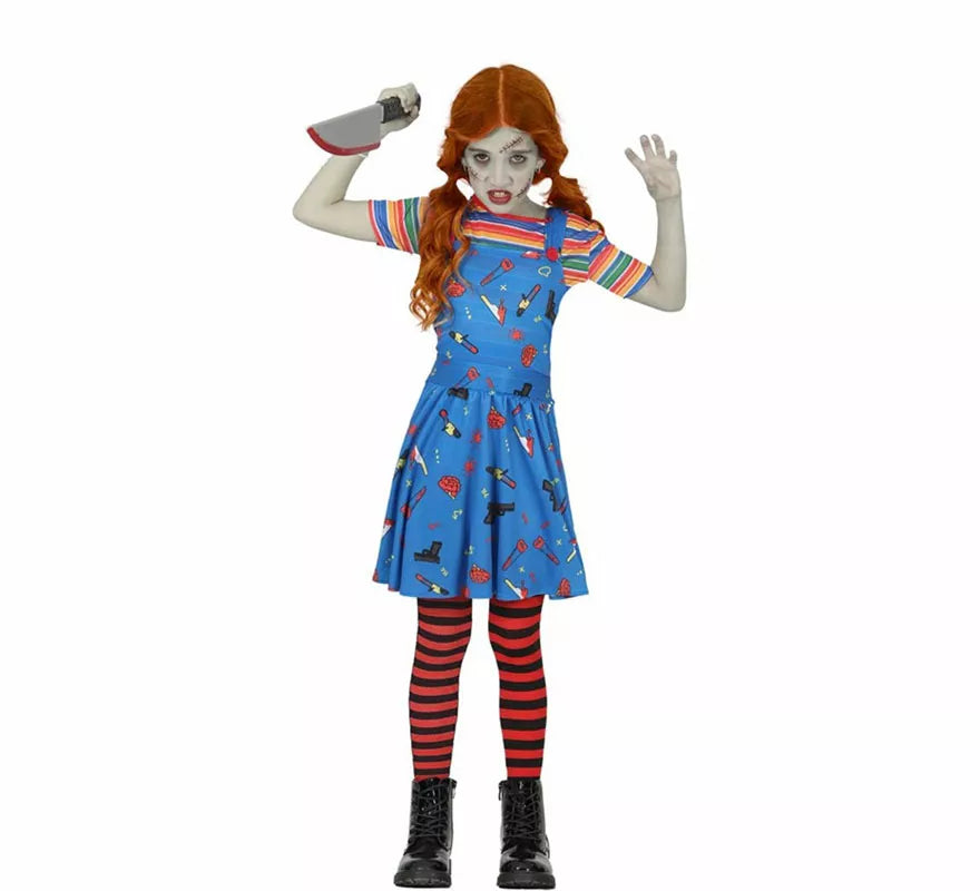 Translation missing: es.Disfraz de Muñeca Diabólica para niña